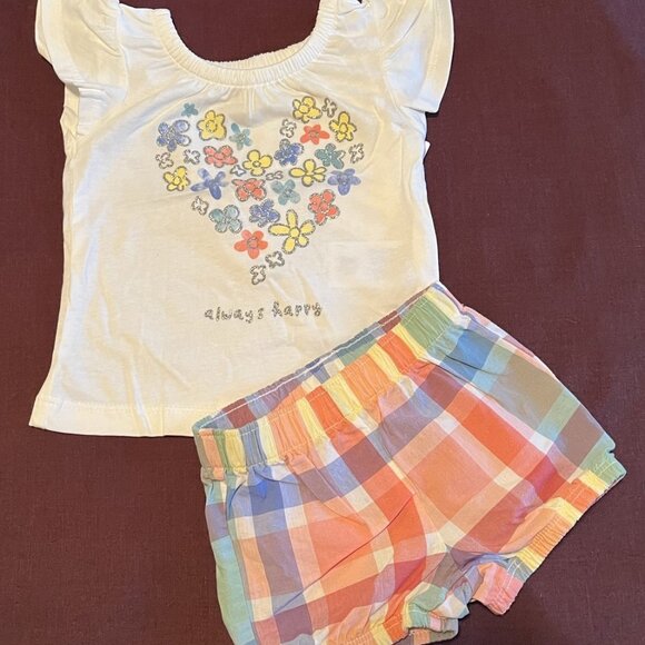 Set of blouse with shorts for girls. Carters. Always Happy - Picture 1 of 7